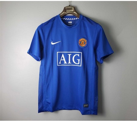 Manchester United 08/09 Third Blue Soccer Jersey